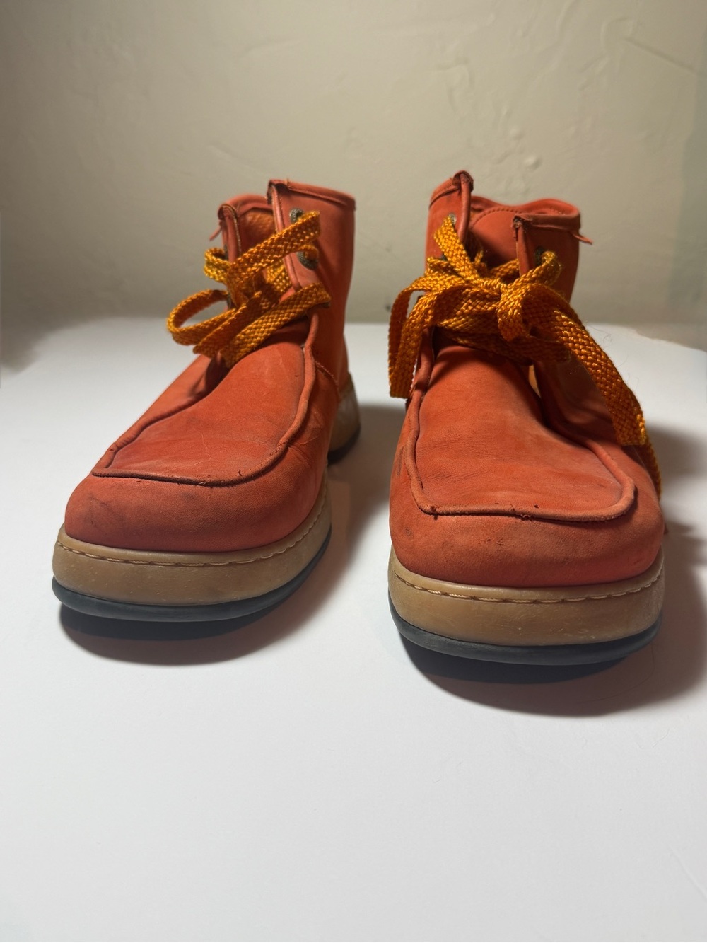 MAG Men's Dark Orange Lace-Up Casual Boots EU 42 (9.5)